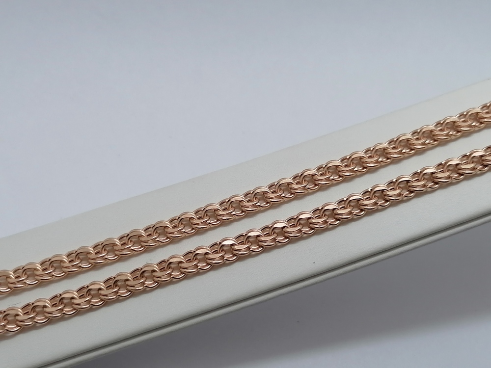 8080200П-55 ЦЕПЬ ПУСТОТЕЛАЯ Бисмарк (Au 585)