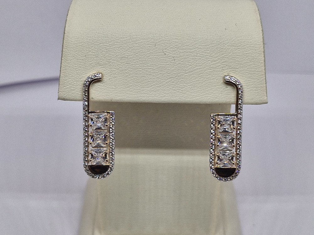 СЕРЬГИ ПУСЕТЫ с камнями (Au 585)