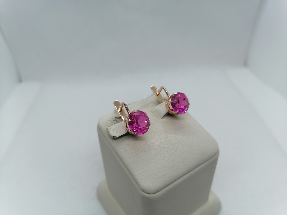 СЕРЬГИ С КАМНЕМ (Au 583)