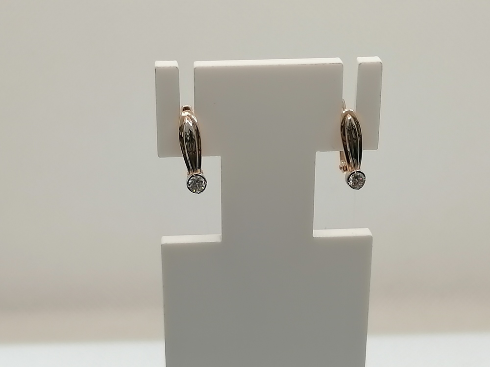 СЕРЬГИ С КАМНЕМ (Au 585)