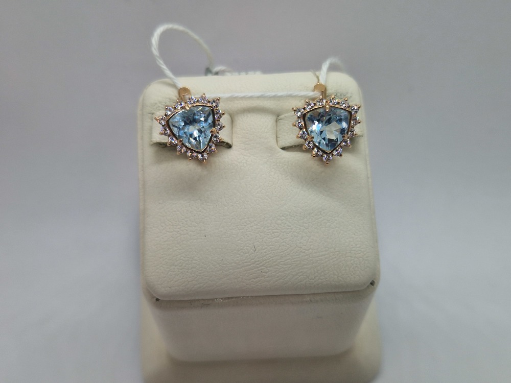 СЕРЬГИ С КАМНЯМИ (Au 585)