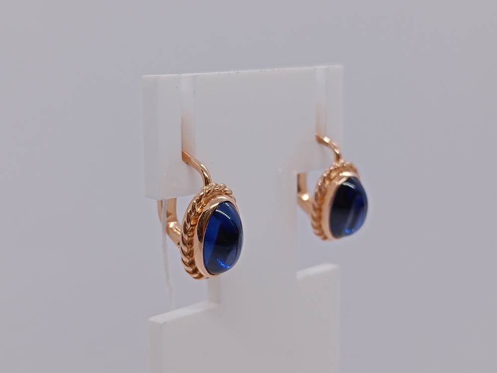 СЕРЬГИ С КАМНЕМ (Au 585)