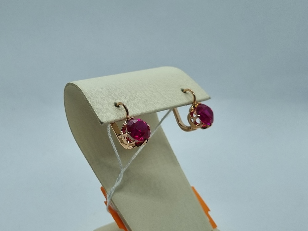 СЕРЬГИ С КАМНЕМ (Au 583)