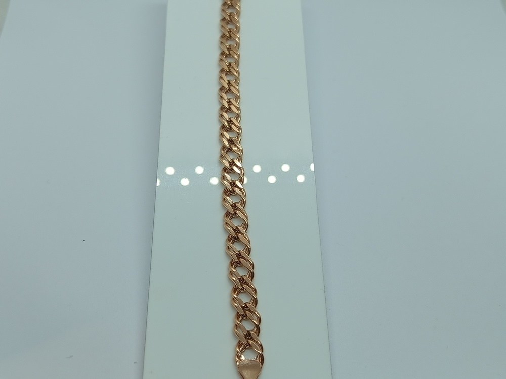 БРАСЛЕТ ПУСТОТЕЛЫЙ Ромб двойной Au 585