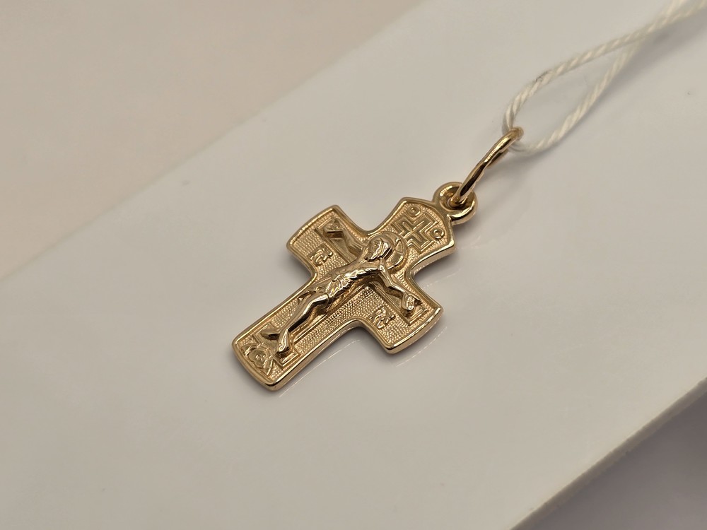 ПОДВЕСКА КРЕСТ БЕЗ КАМНЯ (Au 585)