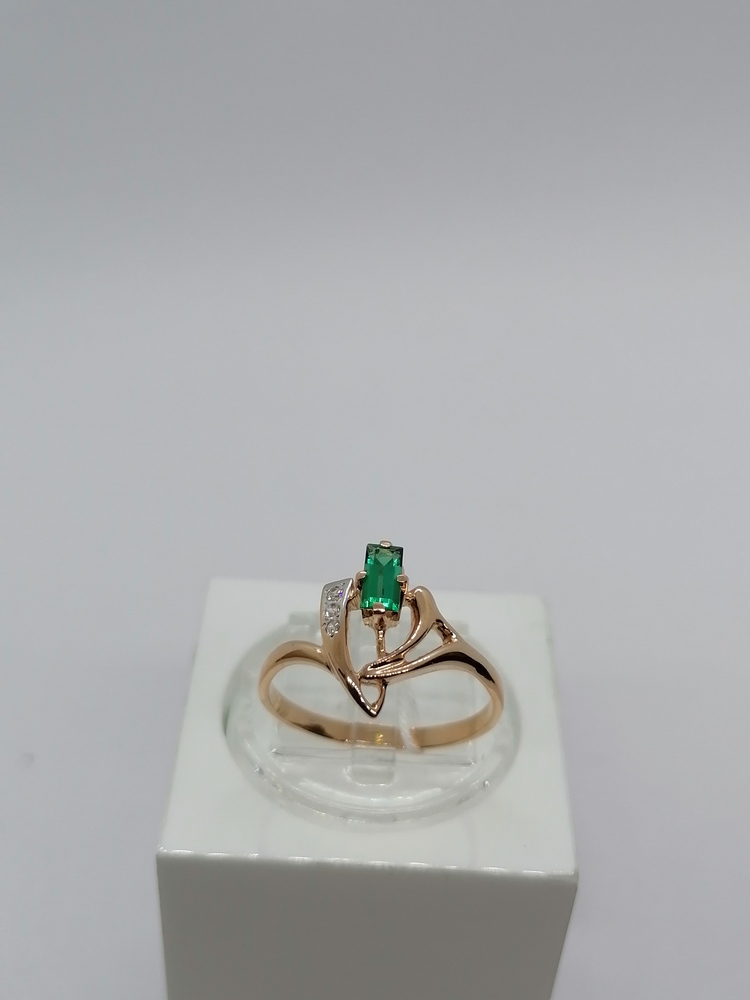 КОЛЬЦО С КАМНЯМИ (Au 585)