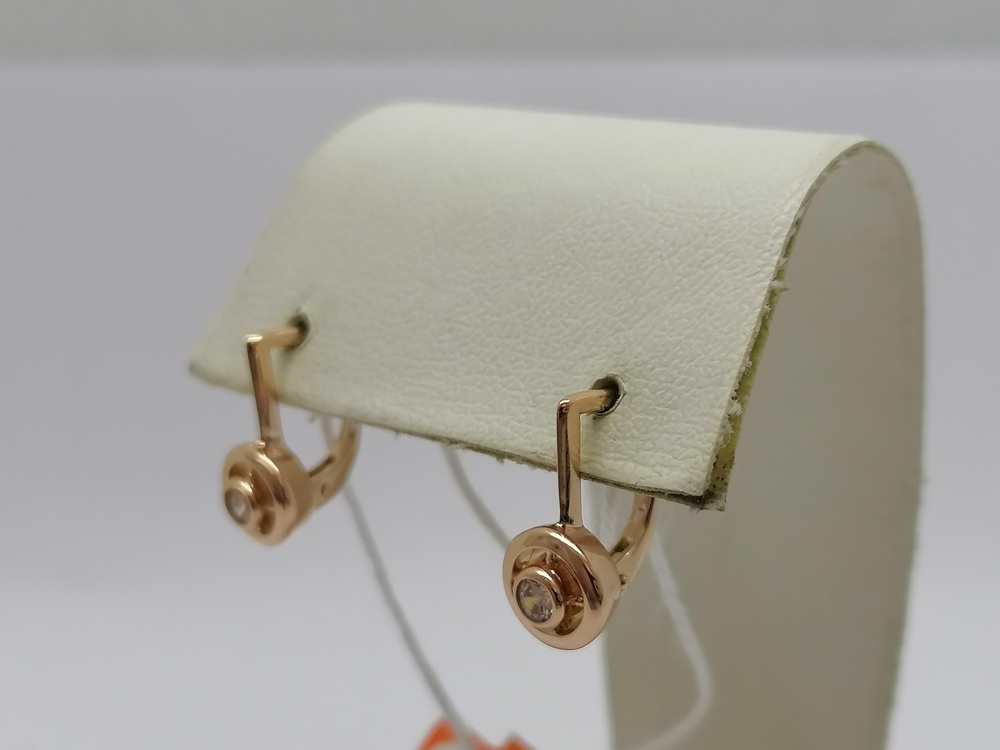 СЕРЬГИ С КАМНЕМ (Au 585)