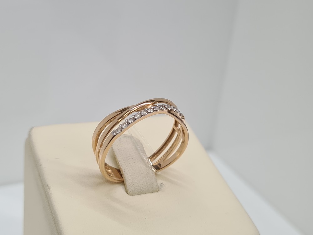 КОЛЬЦО С КАМНЯМИ (Au 585)