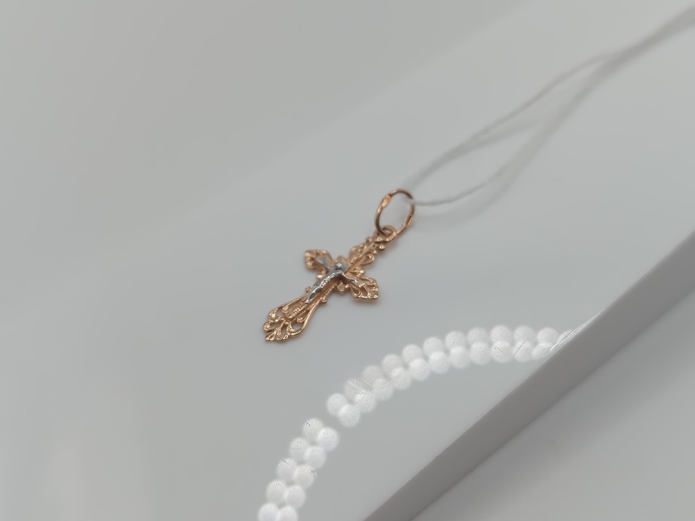 ПОДКБК585 ПОДВЕСКА КРЕСТ БЕЗ КАМНЯ (Au 585)