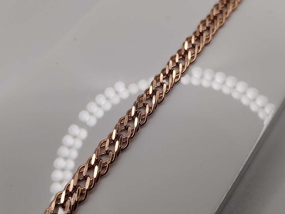 БРАСЛЕТ ПОЛНОВЕСНЫЙ Ромб тройной Au 585