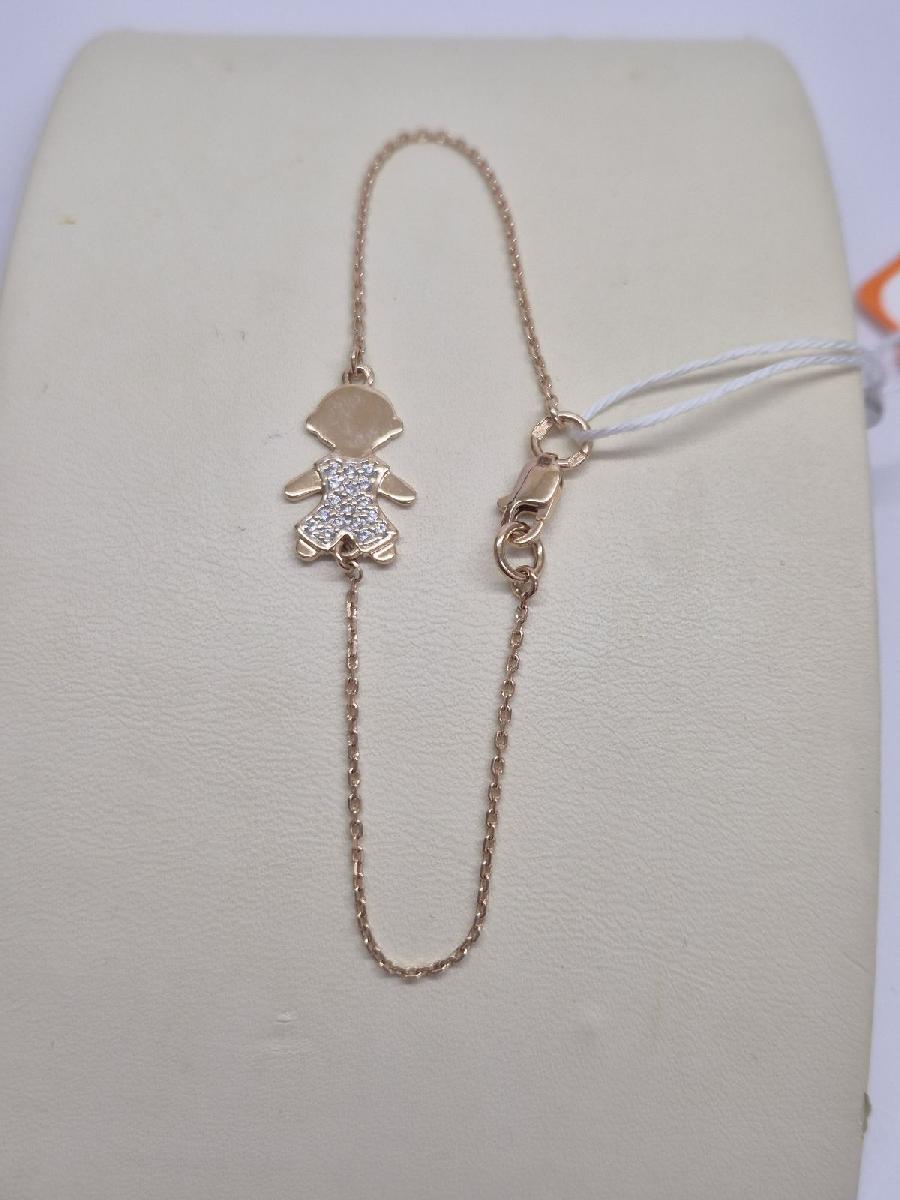 Б585 БРАСЛЕТ С КАМНЯМИ (Au 585)