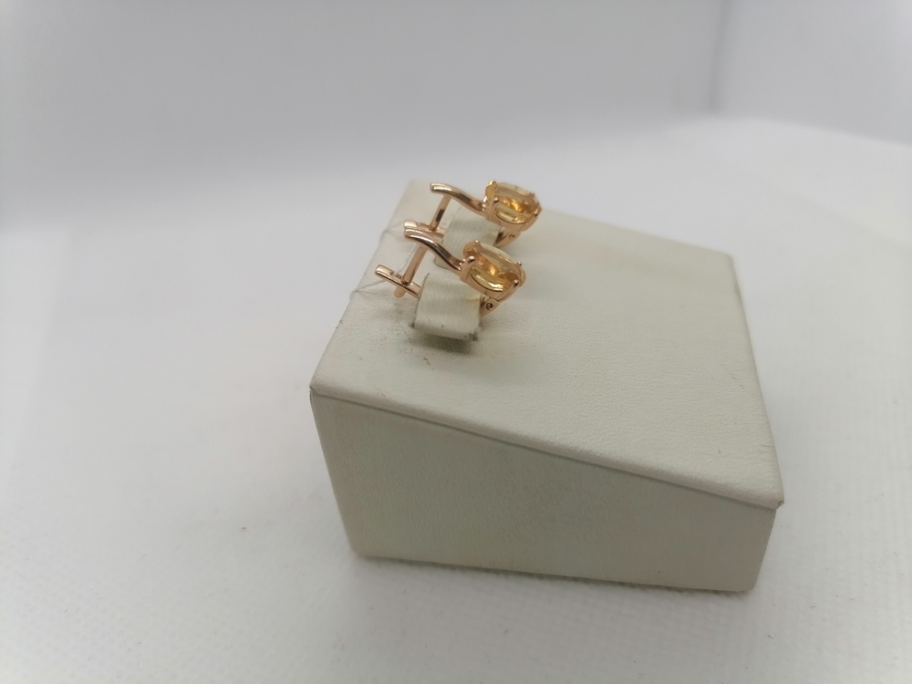 СЕРЬГИ С КАМНЕМ (Au 585)