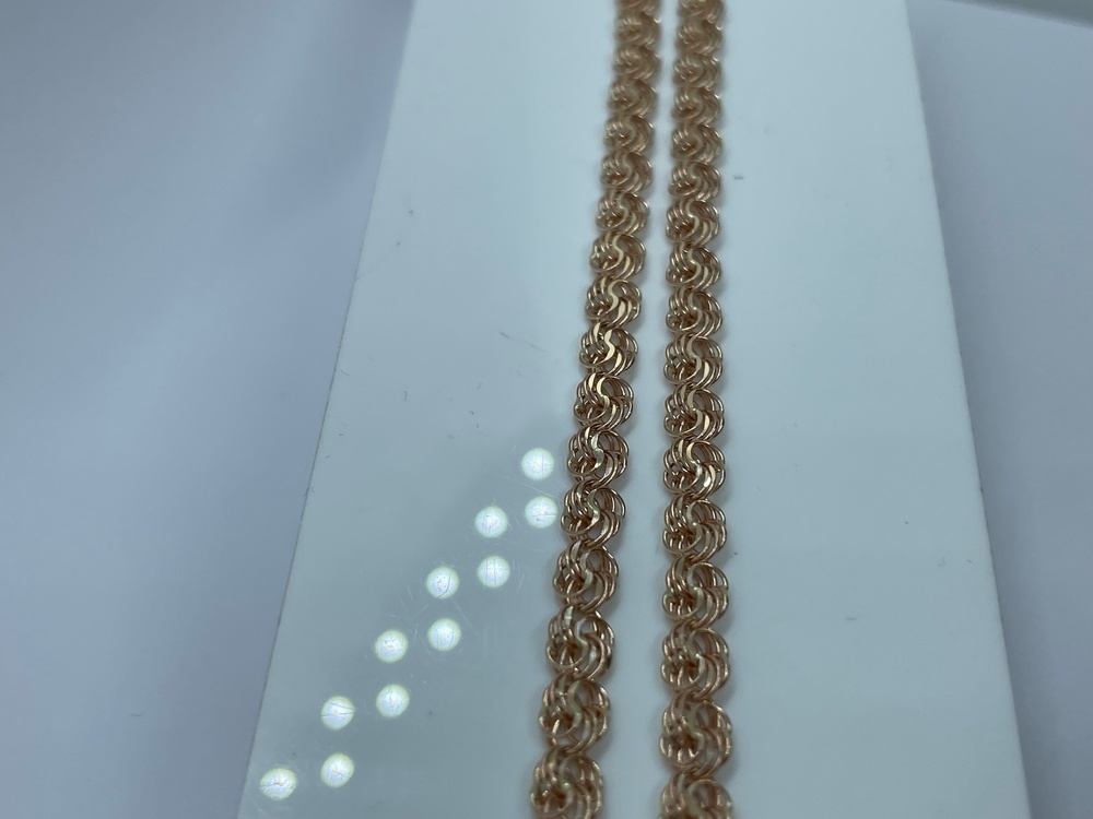 Роза Ц040 ЦЕПЬ ПУСТОТЕЛАЯ Роза (Au 585)