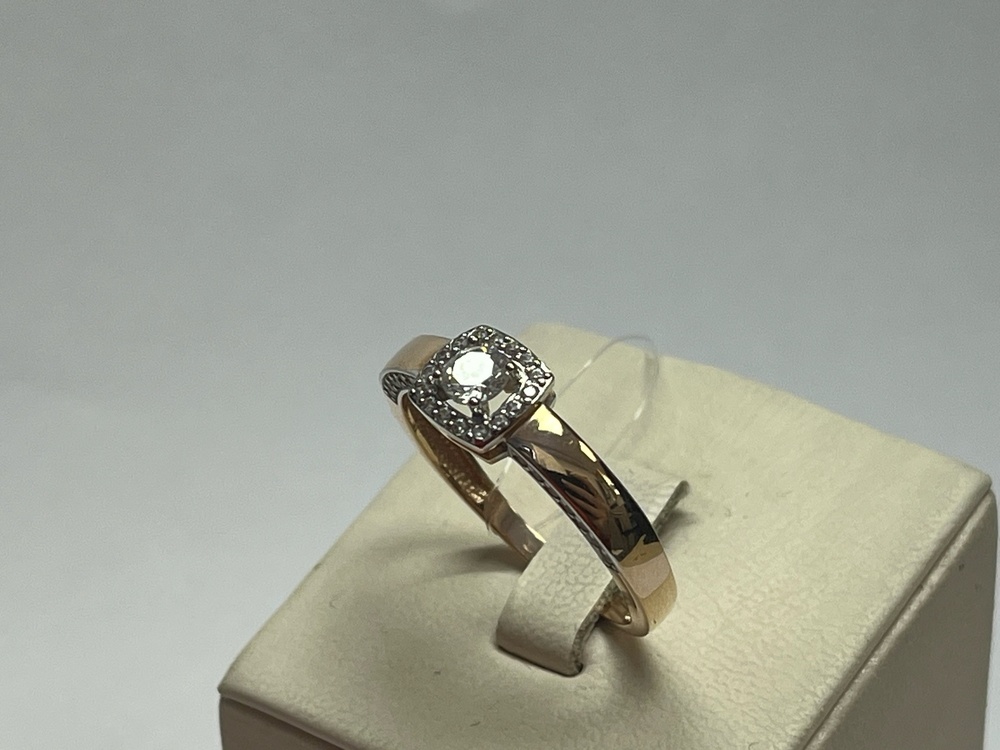 КОЛЬЦО С КАМНЯМИ (Au 585)