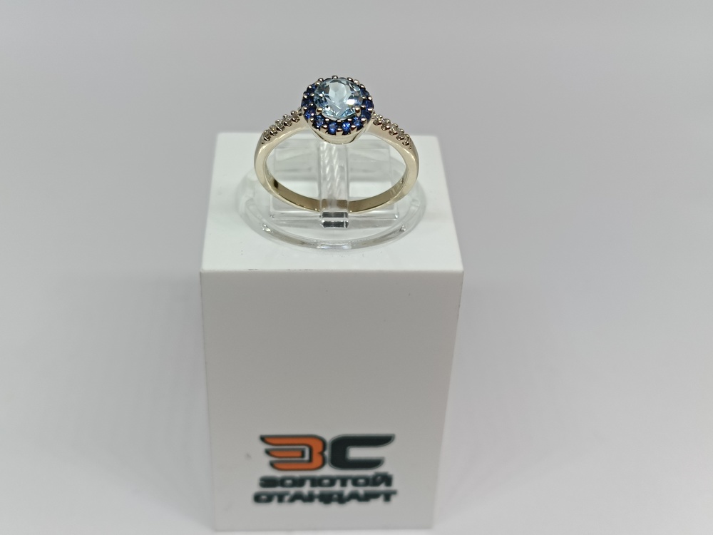 КОЛЬЦО С КАМНЯМИ (Au 585)