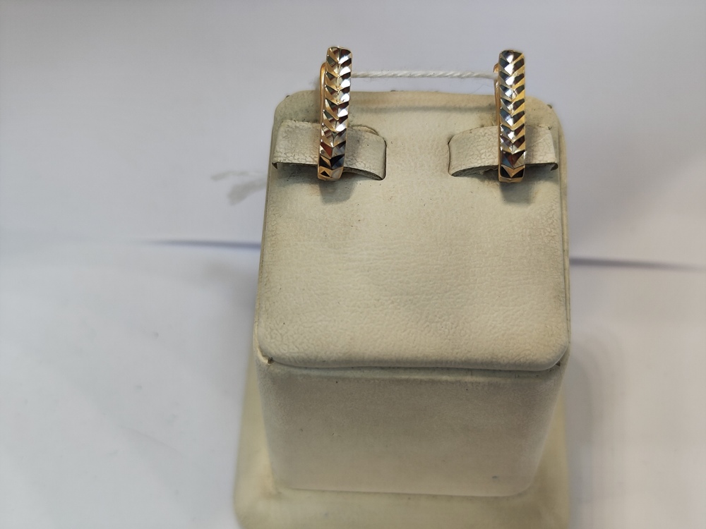 СБКМ585 СЕРЬГИ БЕЗ КАМНЯ (Au 585)