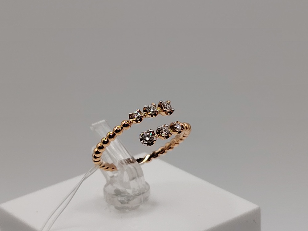 КОЛЬЦО С КАМНЯМИ (Au 585)