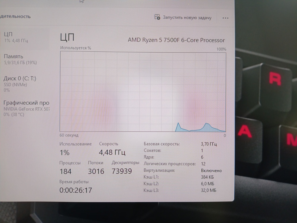 Системный блок Ardor Gaming H467; Ryzen 5 7500F Box, Geforce RTX 5070, 32 Гб, 1 Tb, Нет