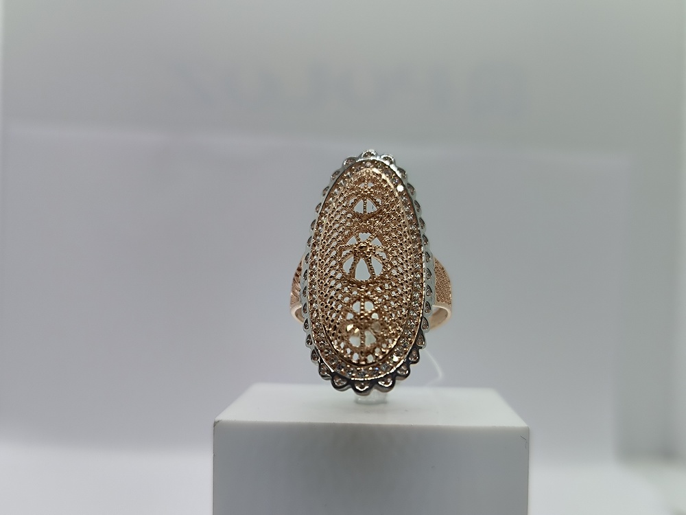 КОЛЬЦО С КАМНЯМИ (Au 585)