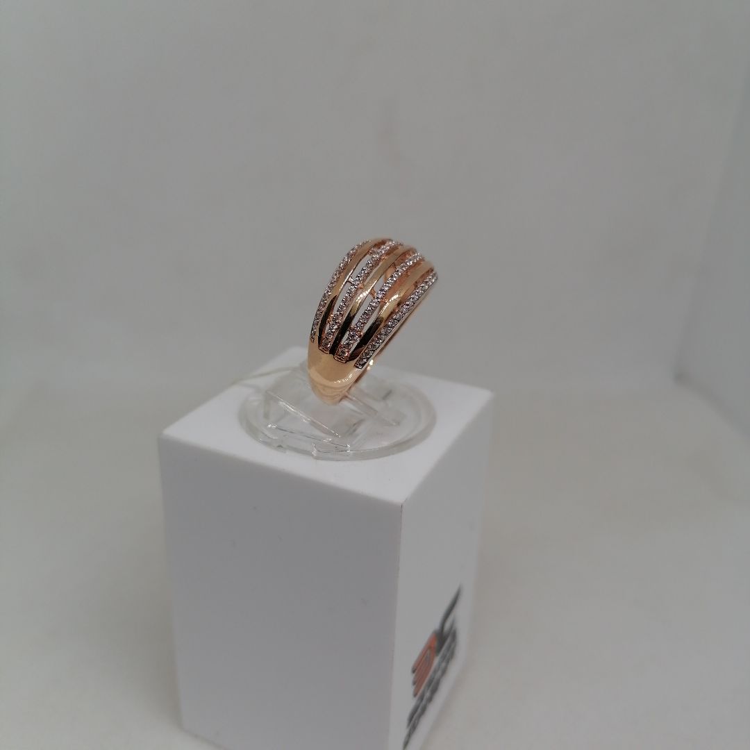 К-296_au КОЛЬЦО С КАМНЯМИ (Au 585)