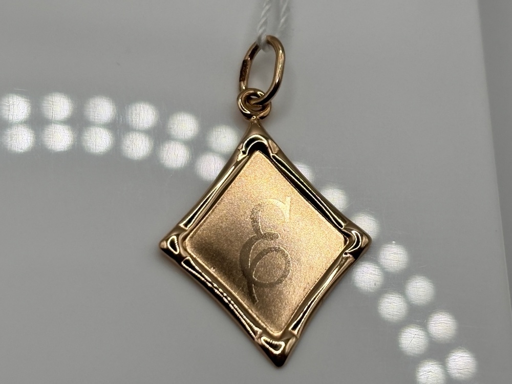 ПОДВЕСКА БУКВА Е Au 585