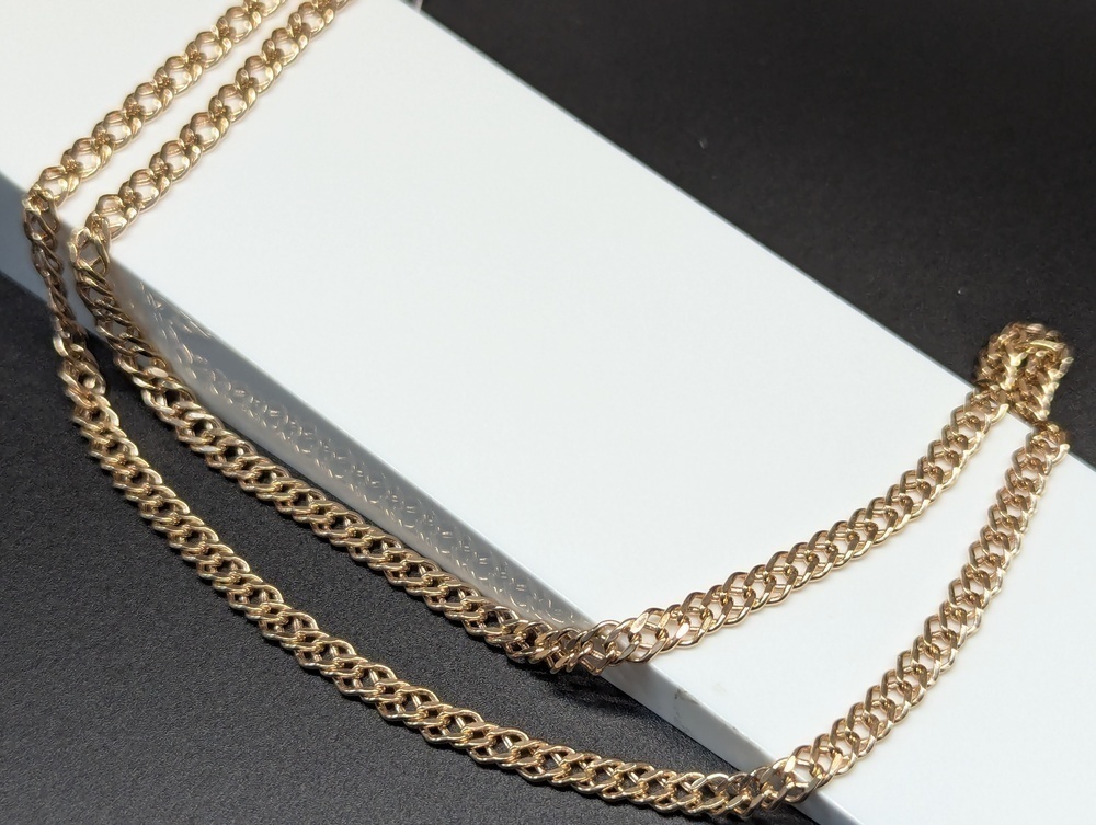 ЦПР2585 ЦЕПЬ ПУСТОТЕЛАЯ Ромб двойной (Au 585)