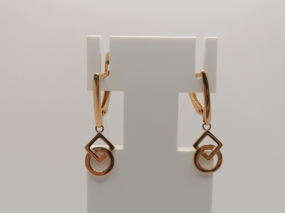 22063 СЕРЬГИ БЕЗ КАМНЯ (Au 585)