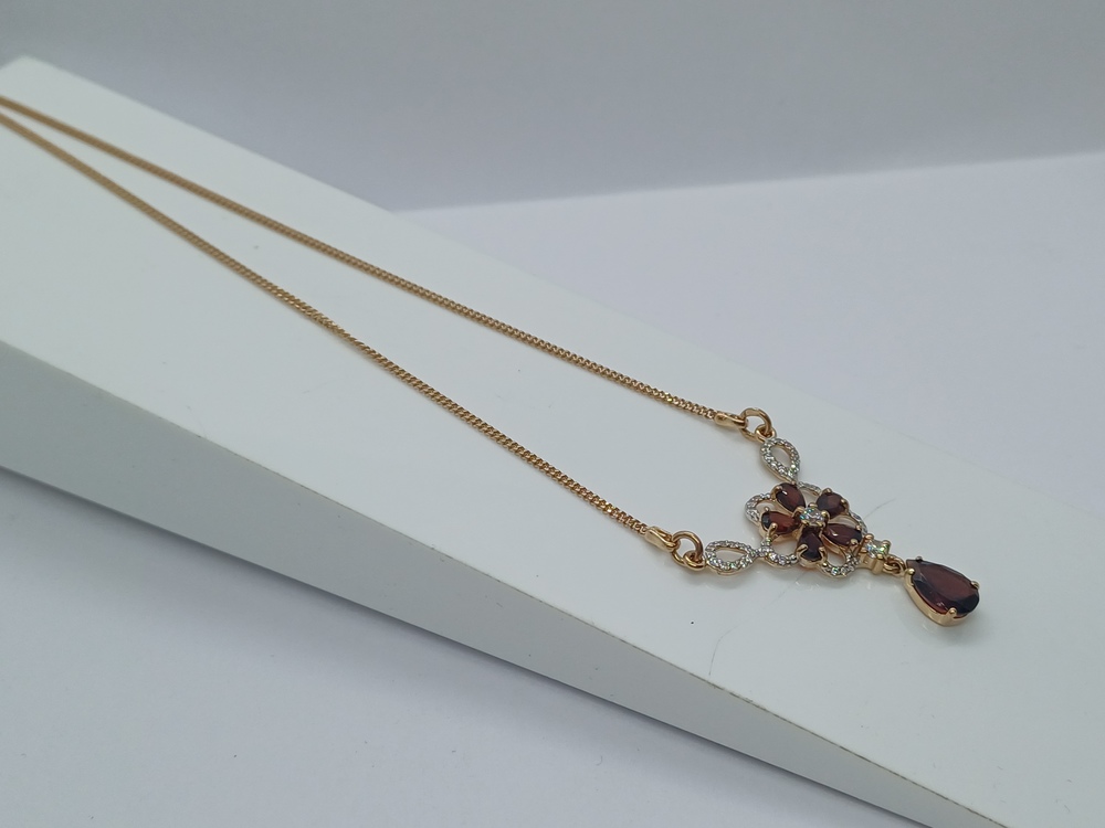 КОЛЬЕ С КАМНЯМИ Au 585