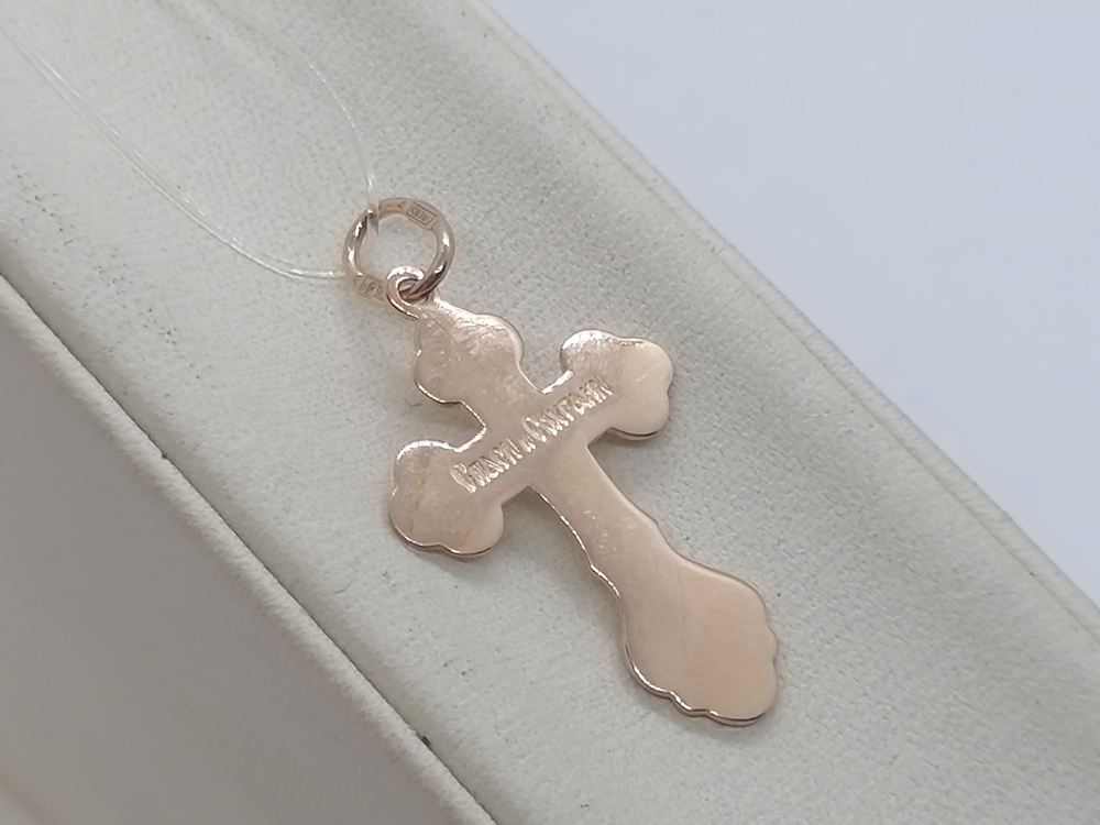 ПОДВЕСКА КРЕСТ без камня (Au 585)