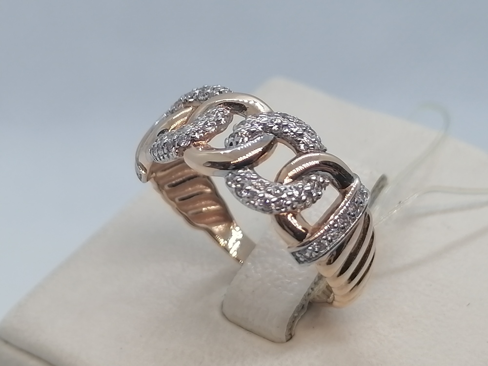 к4700 КОЛЬЦО С КАМНЯМИ (Au 585)