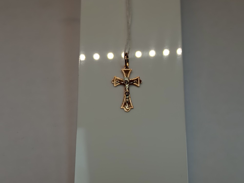 ПОДВЕСКА КРЕСТ БЕЗ КАМНЯ (Au 585)