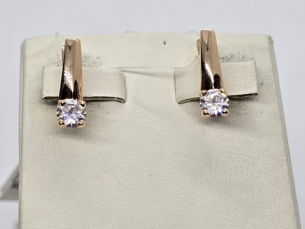 СЕРЬГИ С КАМНЕМ (Au 585)