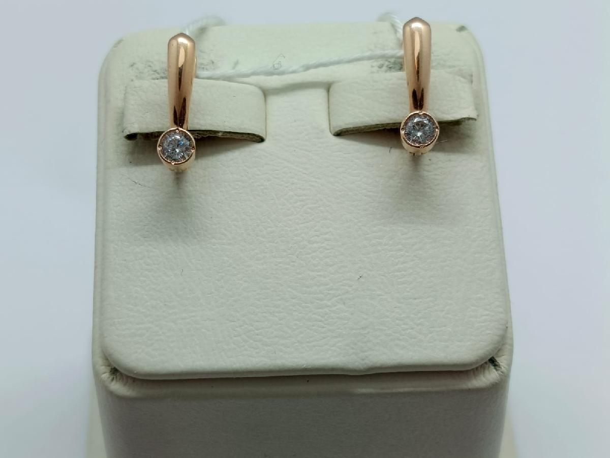 СЕРЬГИ С КАМНЕМ (Au 585)