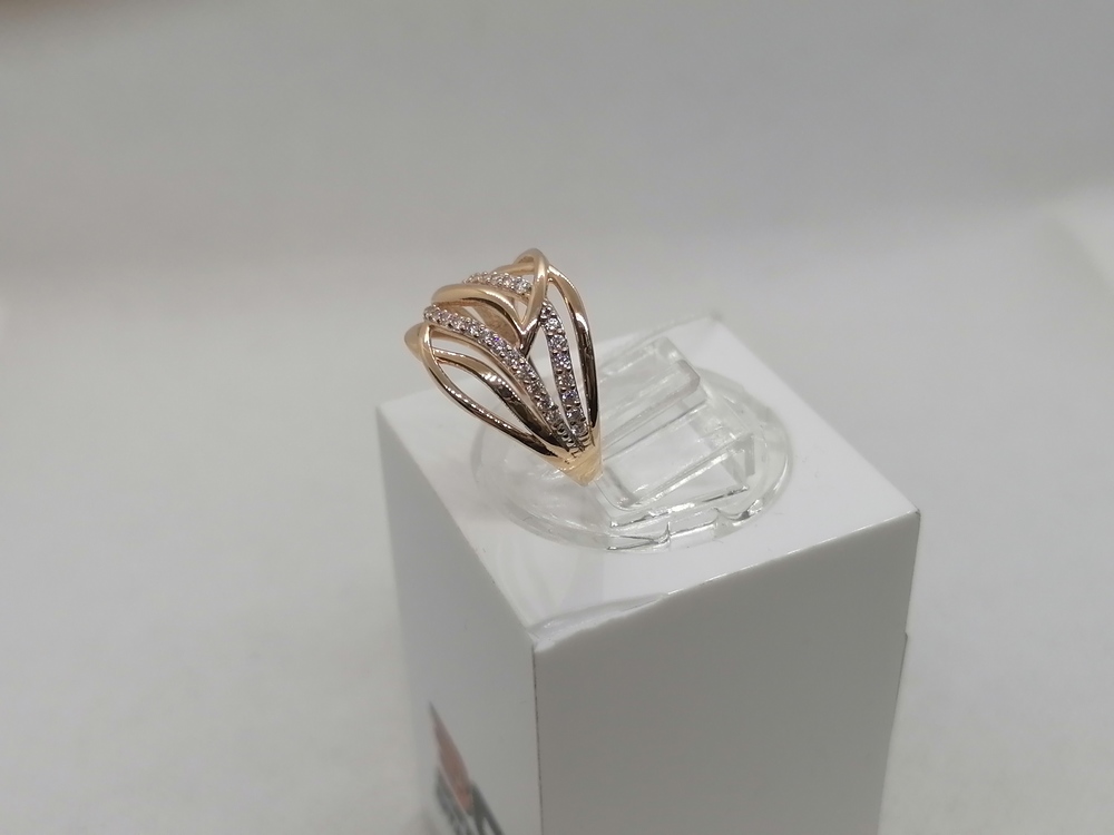 КОЛЬЦО С КАМНЯМИ (Au 585)