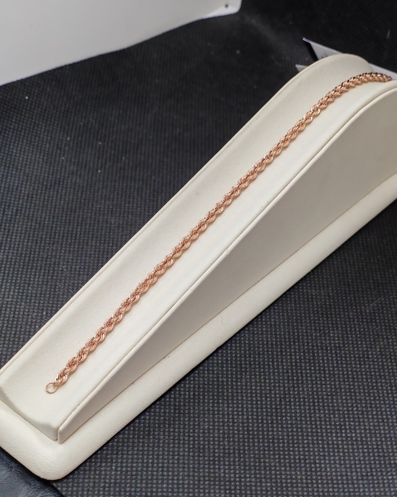 БРАСЛЕТ ПУСТОТЕЛЫЙ Веревка (Au 585)