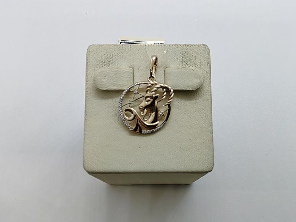 101118-1102 ПОДВЕСКА С КАМНЯМИ (Au 585)