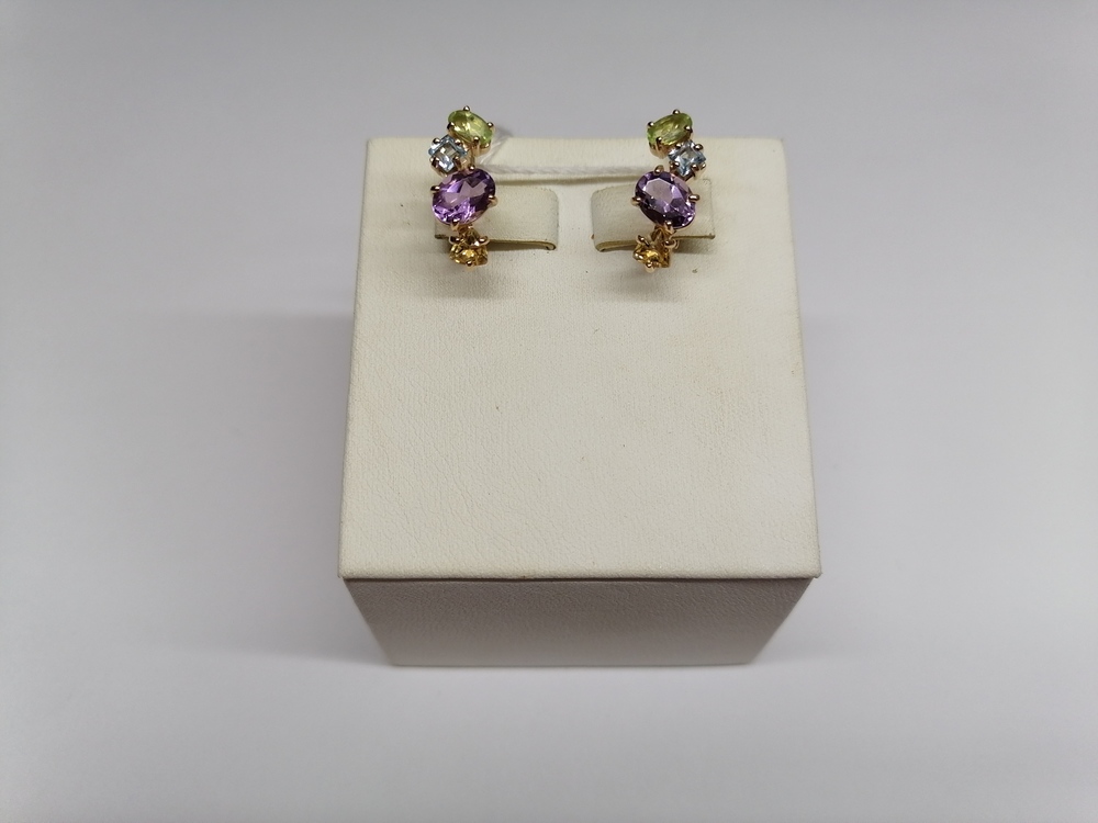 СЕРЬГИ С КАМНЯМИ (Au 585)