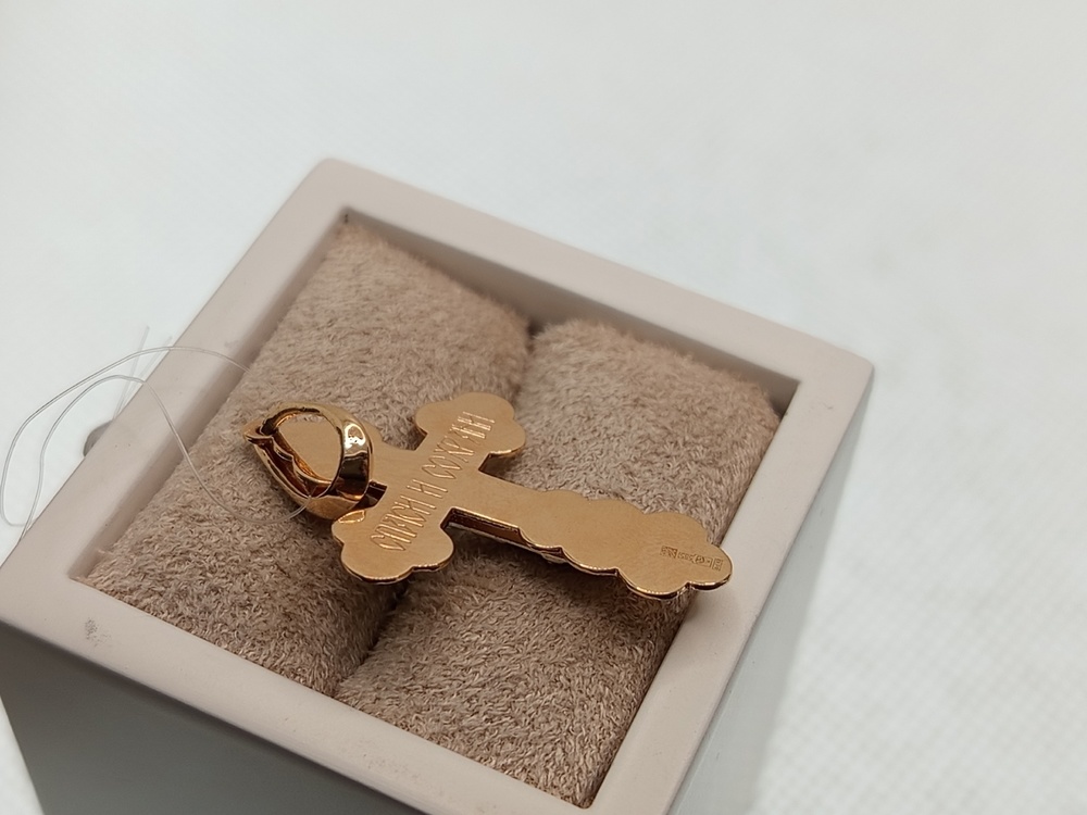 810-00327-10-00-00-00 ПОДВЕСКА КРЕСТ без камня (Au 585)