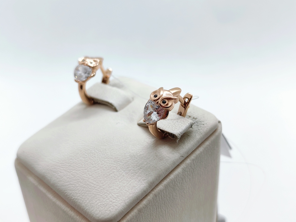 1203421 СЕРЬГИ С КАМНЯМИ (Au 585)