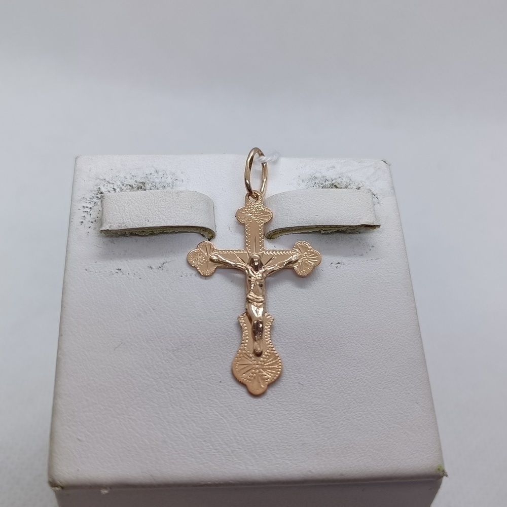 ПОДКБК585 ПОДВЕСКА КРЕСТ БЕЗ КАМНЯ (Au 585)