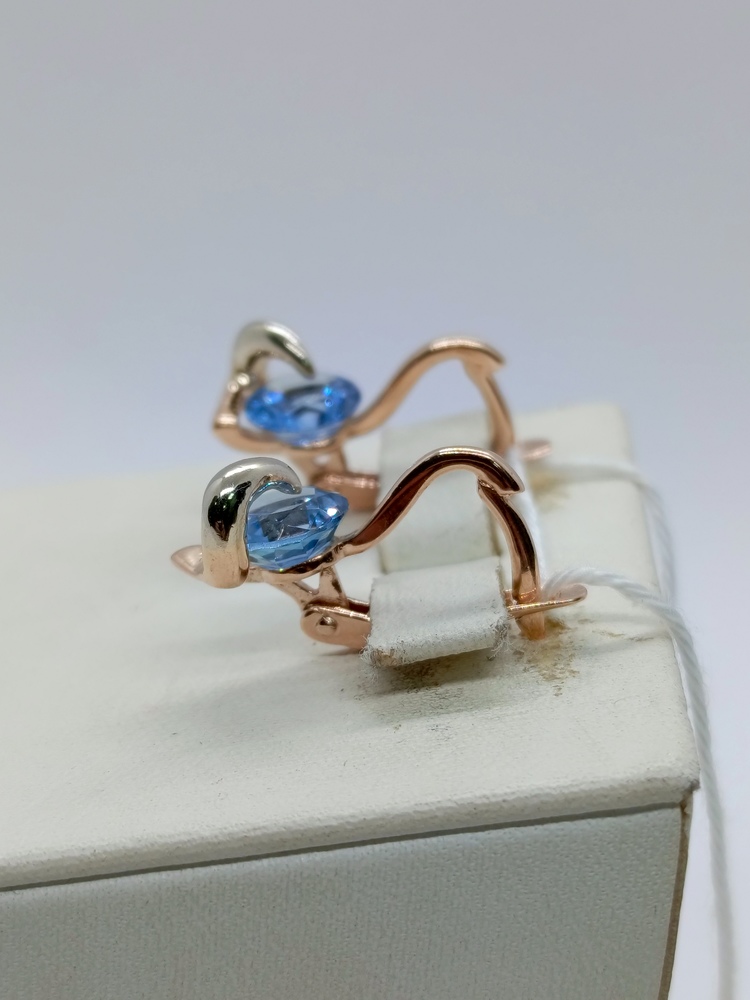 СЕРЬГИ С КАМНЕМ (Au 585)