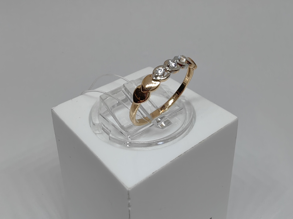 КОЛЬЦО С КАМНЯМИ (Au 585)