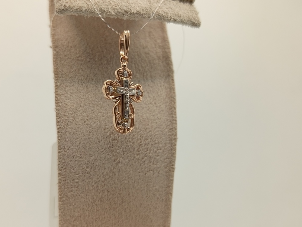 810-00134-10-00-00-00 ПОДВЕСКА КРЕСТ без камня (Au 585)