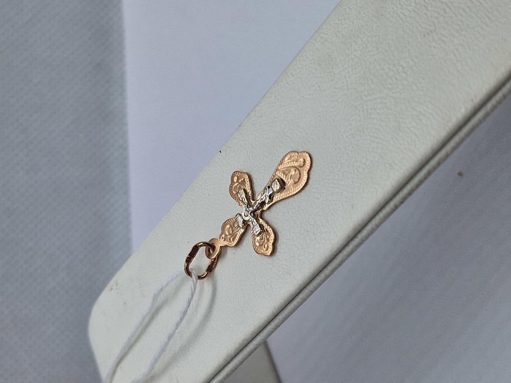 ПОДВЕСКА КРЕСТ БЕЗ КАМНЯ (Au 585)