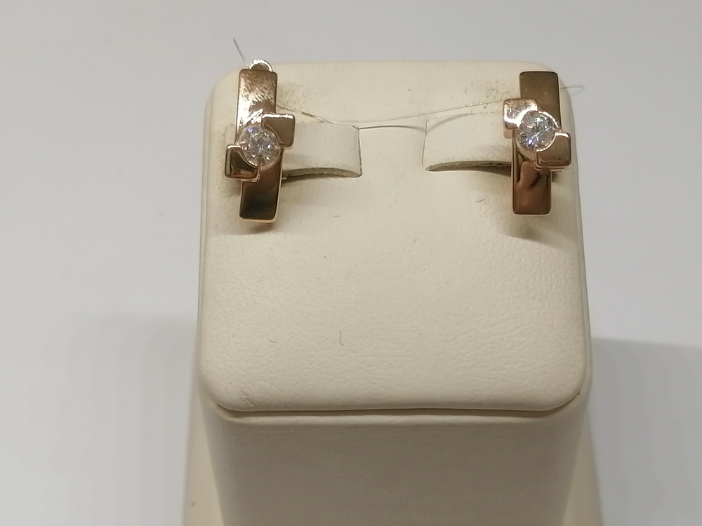 01-218040 СЕРЬГИ С КАМНЕМ (Au 585)