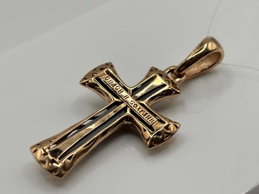 ПОДВЕСКА КРЕСТ с камнем (Au 585)