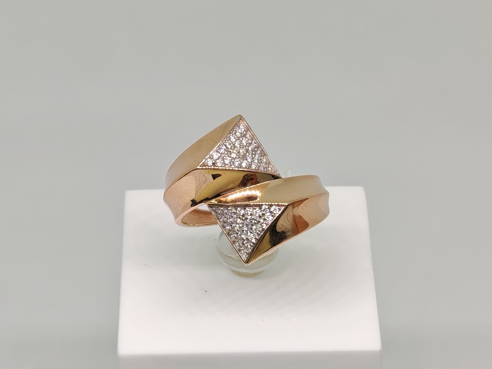 КОЛЬЦО С КАМНЯМИ (Au 585)