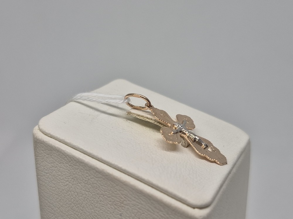 ПОДКБК585 ПОДВЕСКА КРЕСТ БЕЗ КАМНЯ (Au 585)