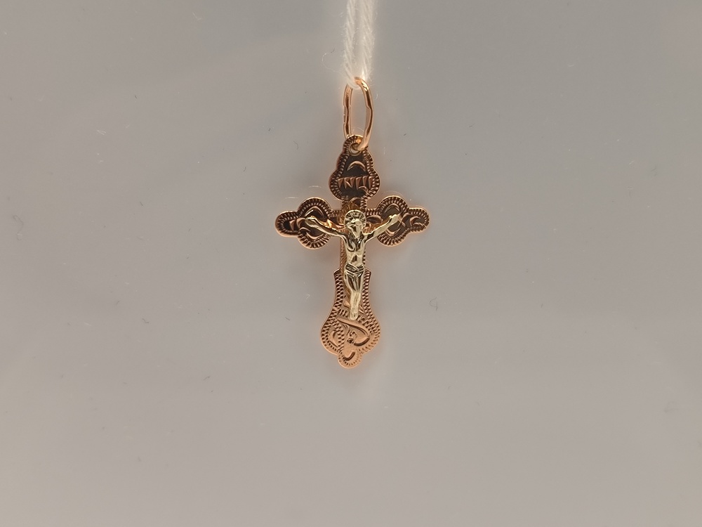 ПОДВЕСКА КРЕСТ БЕЗ КАМНЯ (Au 585)