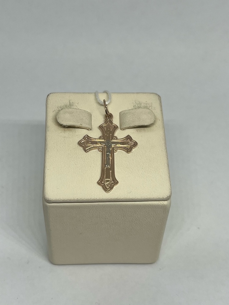 ПОДВЕСКА КРЕСТ БЕЗ КАМНЯ (Au 585)